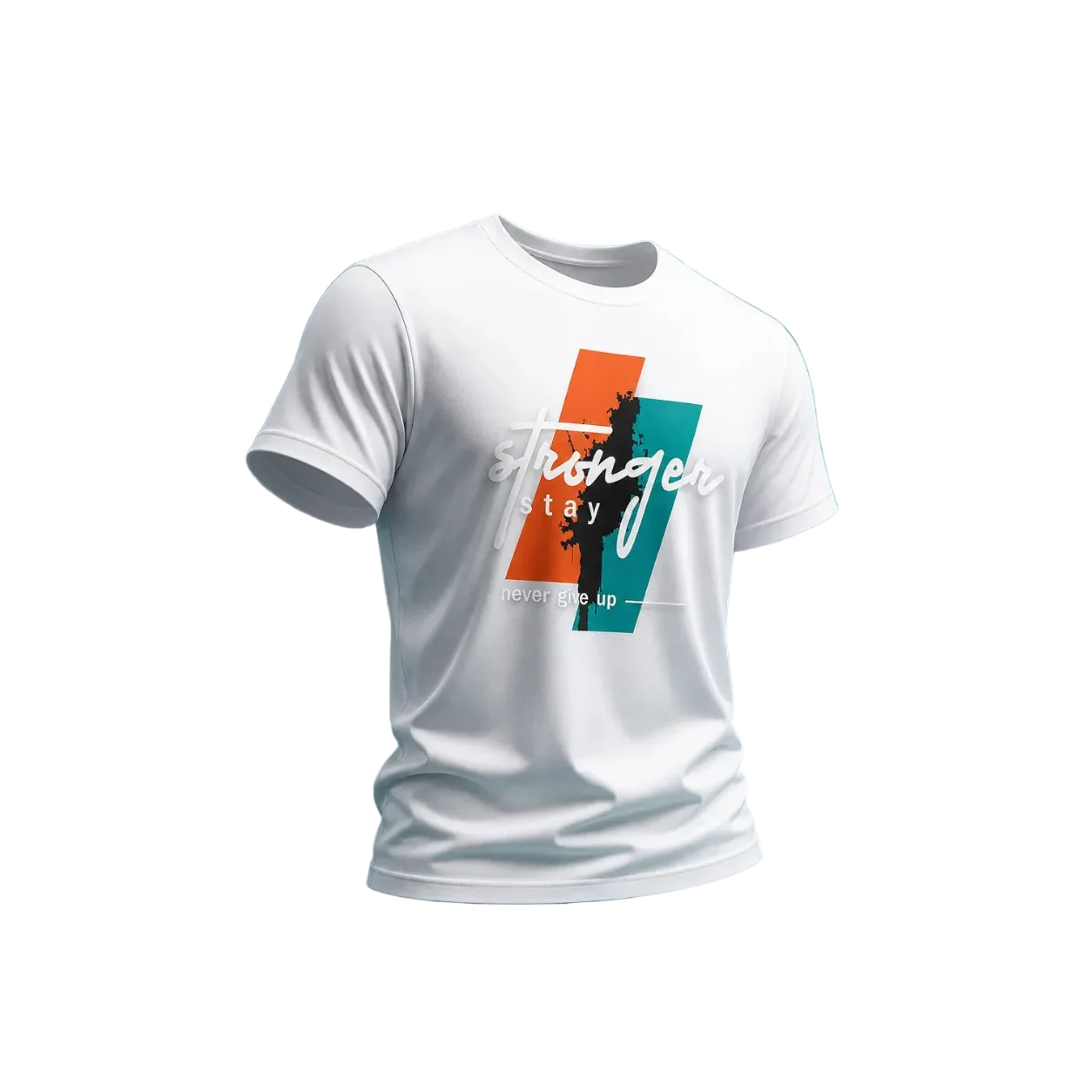 Stay Stronger Never Give Up Graphic T-Shirt Motivational Streetwear - Muveszi Pakistan