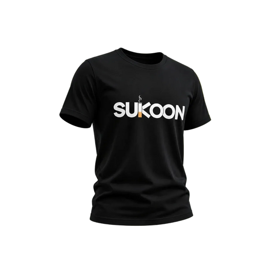 Sukoon Typography Graphic T-Shirt Oversized Streetwear - Muveszi Pakistan