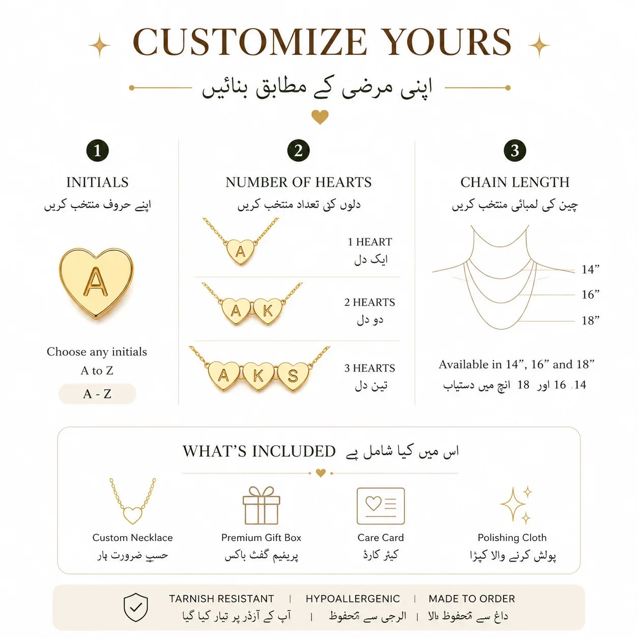 Tiny Heart Initial Necklace Dainty Custom Letter Gold - Muveszi Pakistan (image 4)