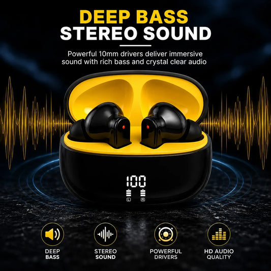 TWS Wireless Bluetooth Earbuds with LED Battery Display - Muveszi Pakistan (image 2)