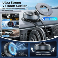 Complete retail box packaging of the K007 vacuum suction magnetic phone holder with metal plate