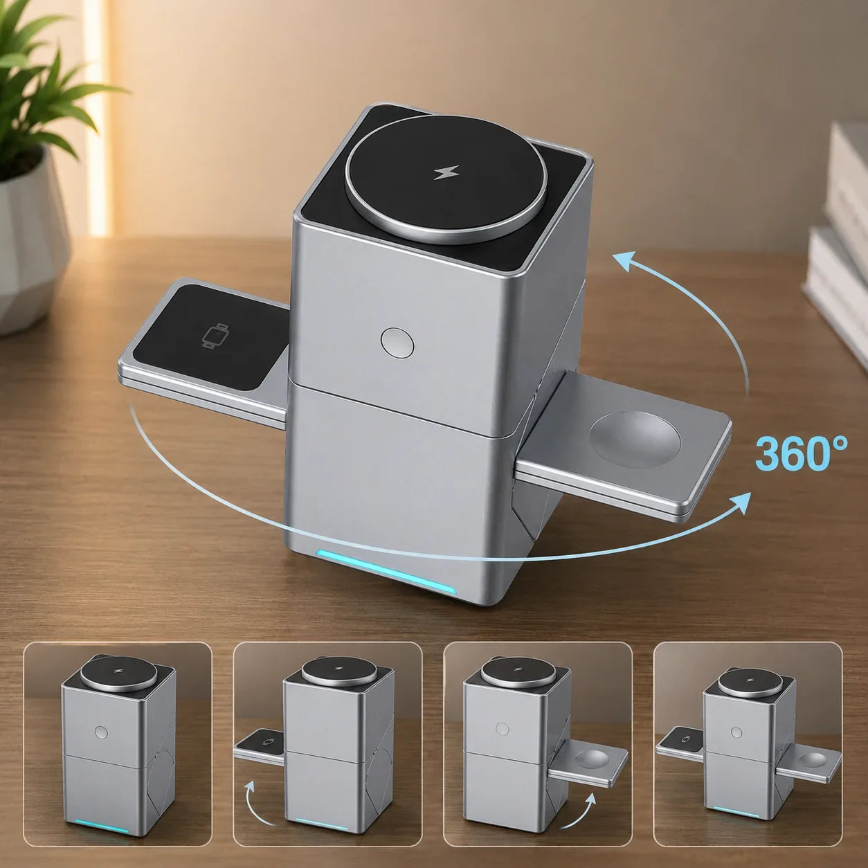 Y50 MagSafe Wireless Charger magnetic alignment close up - Muveszi Pakistan (image 3)