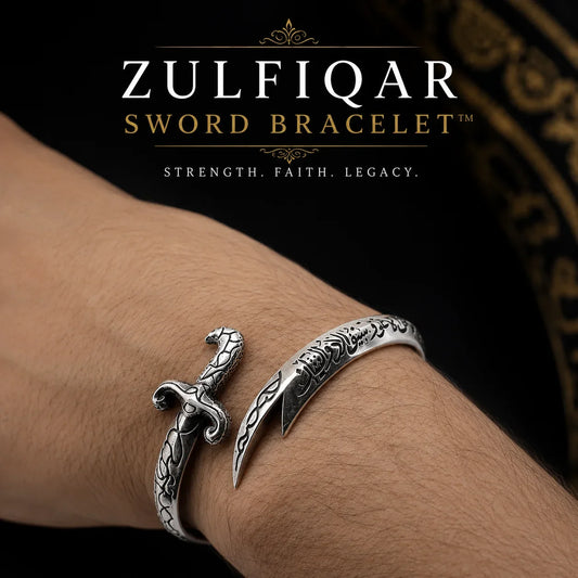 Zulfiqar Sword Bracelet Nad-e-Ali Engraved Islamic Bracelet for Men - Muveszi Pakistan (image 1)